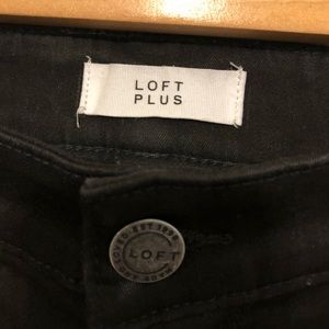 Loft Plus Size Modern Skinny Black Jeans